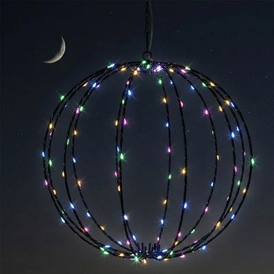 34. SOLAR HANGING LAMP BALL 30CM 120 LED MULTICOLOR