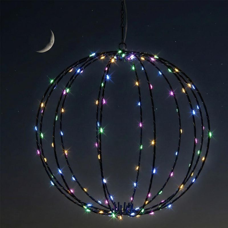34. SOLAR HANGING LAMP BALL 30CM 120 LED MULTICOLOR