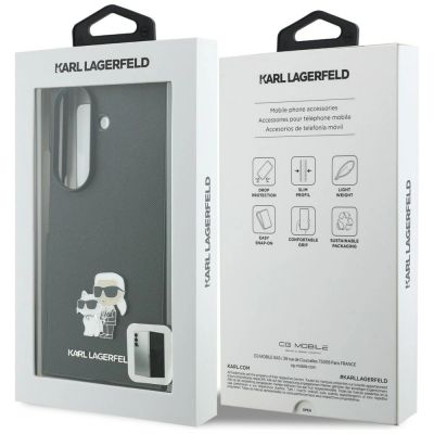 7. Karl Lagerfeld Saffiano Karl&Choupette Pin Case for Samsung Galaxy Z Fold 8 Ultra - Black