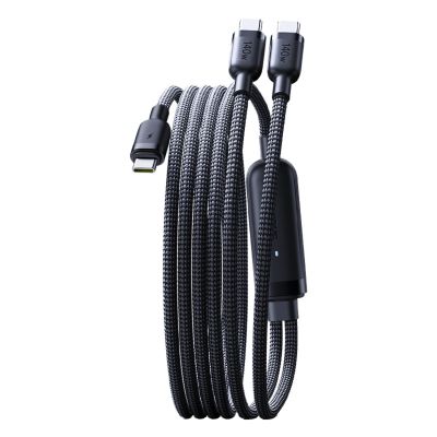 8. Baseus Flash 4 140W 2in1 USB-C to USB-C + USB-C Cable 1.5 m - Black