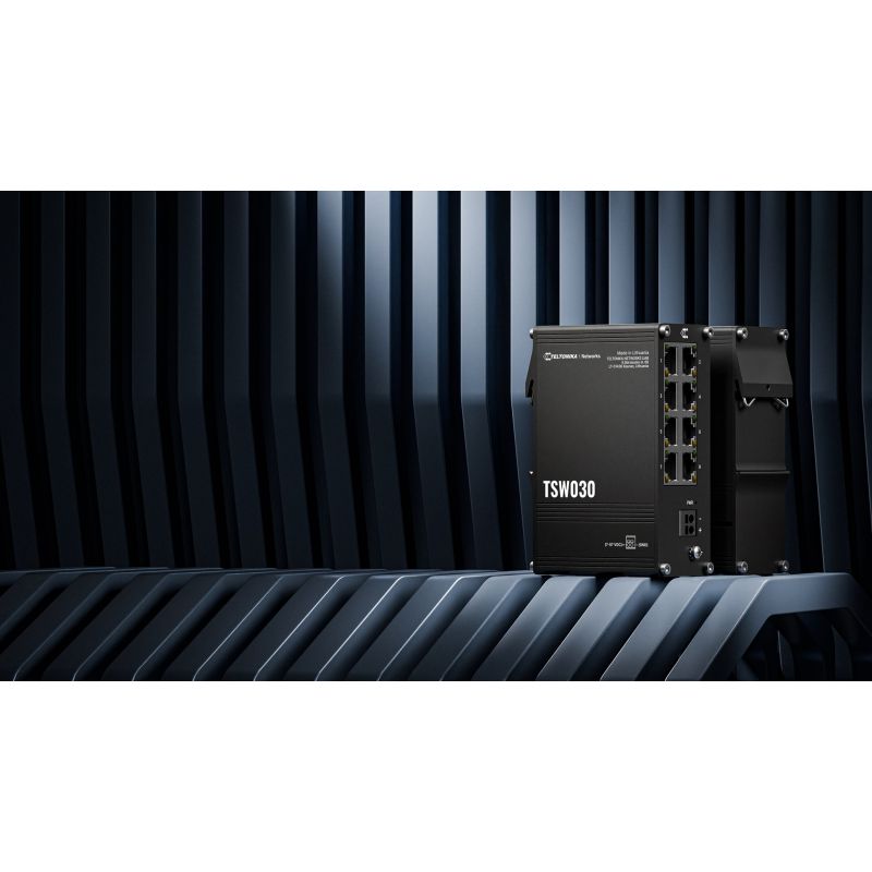 8. Teltonika TSW030 | Switch | 8x RJ45 100Mb/s, IP30