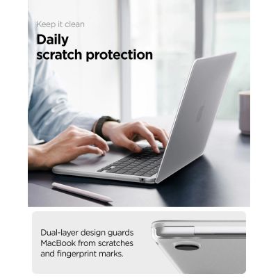 10. Spigen AirSkin Case for MacBook Air 13" 2023/2024/2025/2026 - Transparent