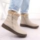19. Beige women’s ankle boots with fur lining Rieker Y3481-60
