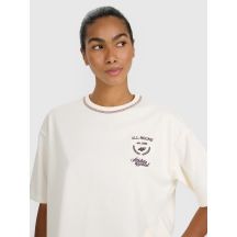 Women's oversize printed T-shirt 4F 4FRSS25TTSHF2979-11S