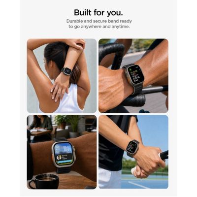 7. Spigen Athlex Air M Strap for Apple Watch 44 / 45 / 46 / 49 mm - Black and Gray