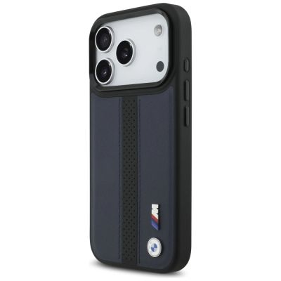 2. BMW M Perforated Stripe Logo MagSafe Case for iPhone 17 Pro - Navy Blue