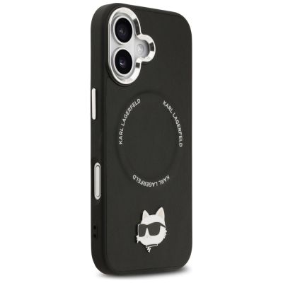 4. Karl Lagerfeld Choupette Pin MagSafe Case for iPhone 17 - Black