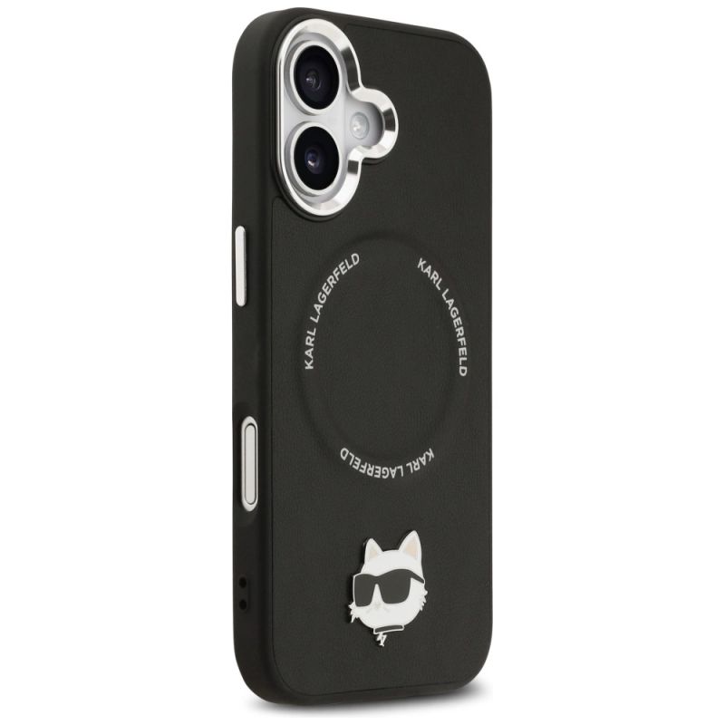 4. Karl Lagerfeld Choupette Pin MagSafe Case for iPhone 17 - Black