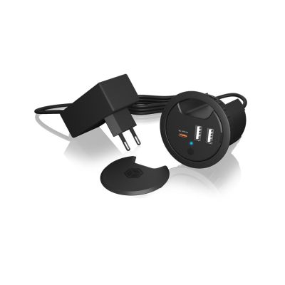 ICY BOX IB-HUB1407 Universal Black AC Fast Charging Internal