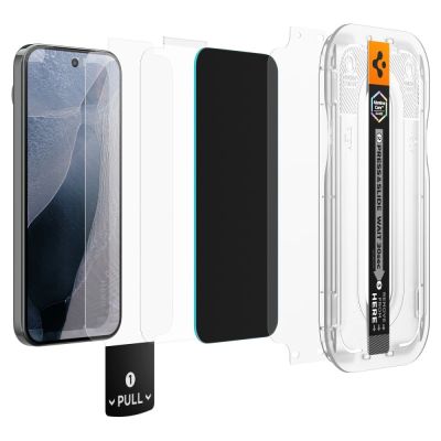 2. Spigen Glas.tR EZ Fit Pro HD 2-Pack Privacy Tempered Glass for Google Pixel 10/11