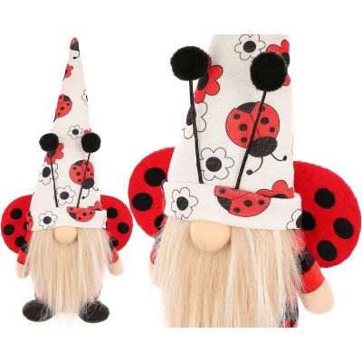 6. Gnome Ladybug Boy 24cm Spring Decoration