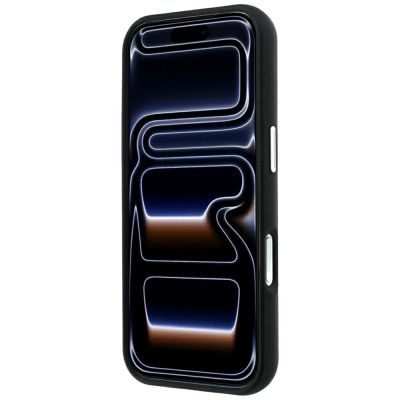 5. Karl Lagerfeld Saffiano Small Script Metal Logo MagSafe Case for iPhone 17 Pro Max / 18 Pro Max - Black