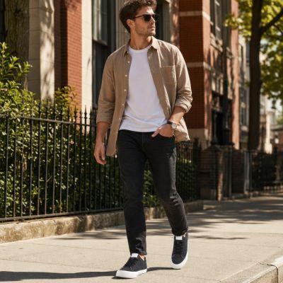 8. Men's black textile sneakers Big Star TT174292