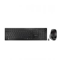 CHERRY DW 9500 SLIM Keyboard Mouse Included Universal RF Wireless + Bluetooth QWERTZ German Black, Gray