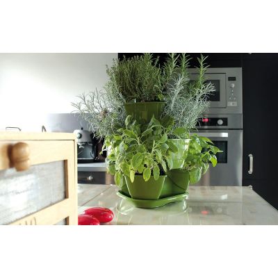 10. VERICAL GARDEN CASCADE HERB POT - WHITE