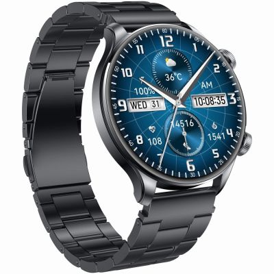 9. Smartwatch Gravity Black Strap + Bracelet GT35-2