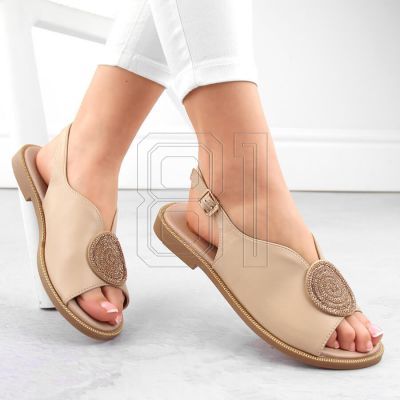 3. Filippo W PAW542 beige sandals with zircons