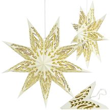 DECORATIVE HANGING PAPER STAR FSC 18x60CM ECURE 9 ARMS MICA