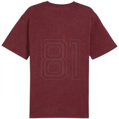3. Puma Ess Elevated Relaxed Wash Tee Burgundy 688048 96