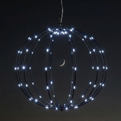 34. SOLAR HANGING LAMP BALL 30CM 120 LED COOL WHITE