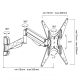 7. Maclean MC-784 TV wall mount (Swivel, wall, tilt; 32" - 55"; max. 20kg)