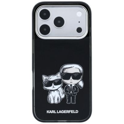 3. Karl Lagerfeld IML Karl&Choupette Bodies Sketch Print MagSafe Case for iPhone 17 Pro Max / 18 Pro Max - Black