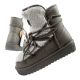 D.Franklin women's winter snow boots, fashionable fur lining, gray