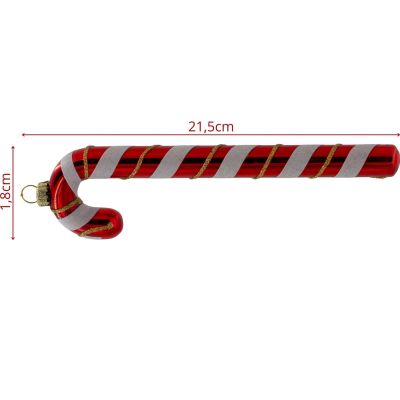 3. MICA Glass Candy Cane Christmas Ornament