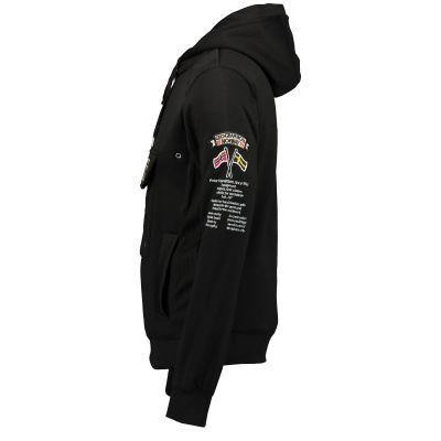 4. Geographical Norway GYMCLASS BLACK DB MEN 100 Men's Sports Hoodie, Black (WU4185H-GN-BLACK)
