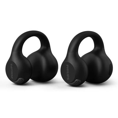 4. Philips 2000 series TAQ2000BK True Wireless Stereo (TWS) Headset Over-ear Clips, Open-Ear Bluetooth Calls/Music Black
