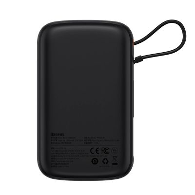 10. Powerbank 10000mAh 20W Baseus Qpow Pro Overseas Edition + USB C 3A Cable - Black
