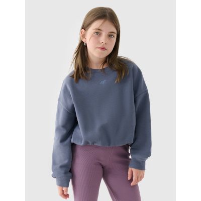 Girls' sweatshirt without a hood, 4F 4FJRSS24TSWSF1331-32S