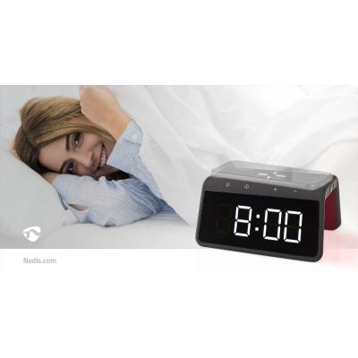 8. Nedis WCACQ30BK Alarm Clock Digital Alarm Clock Black