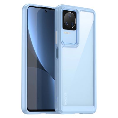 11. Outer Space Case for Xiaomi Poco F4 5G cover with a flexible frame blue
