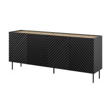 Chest of drawers 4D2SZ ONDA 200x45x85 black