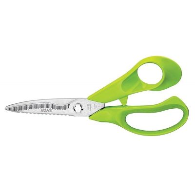 KOHE Multifunctional kitchen scissors, 5-in-1, multifunctional, lime
