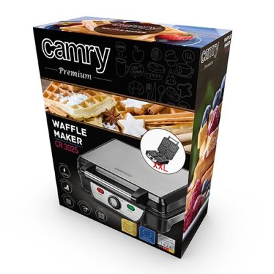 5. CAMRY CR 3025 waffle maker (1150W; black)
