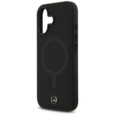 6. Mercedes Plain Smooth Leather MagSafe case for iPhone 17 - black