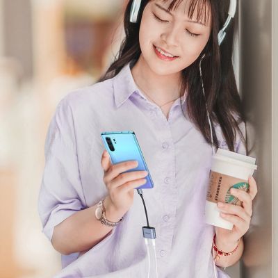 11. Ugreen audio adapter USB Type C (male) - USB Type C PD QC (female) + 3.5mm mini jack (female) gray (CM231)