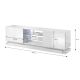 3. TV cabinet QIU 200 MDF white gloss/white gloss