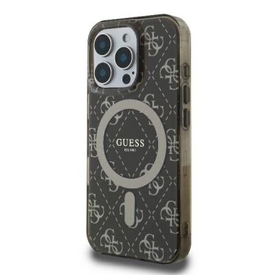 2. Guess IML 4G Background MagSafe iPhone 16 Pro Case - Brown