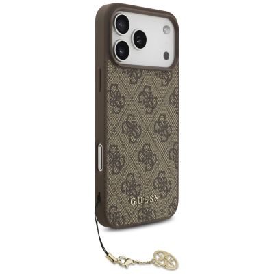 3. Guess 4G Charms Collection MagSafe case for iPhone 17 Pro Max - brown