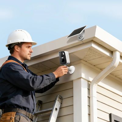 7. Dreame Navo Care SE 1 Outcam outdoor camera with solar panel - white