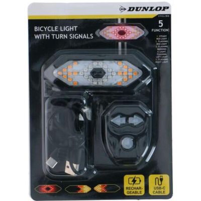 8. DUNLOP REAR BIKE LIGHT WITH LED INDICATOR USB CHARGING