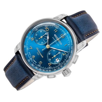 2. Men's ZEPPELIN Mediterranee Chronograph Watch 9670-3 + BOX