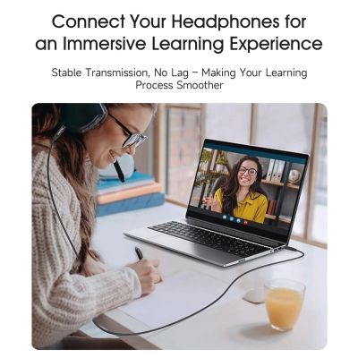 5. Dudao L12S AUX cable mini jack 3.5mm 1m 3-pole stereo - black