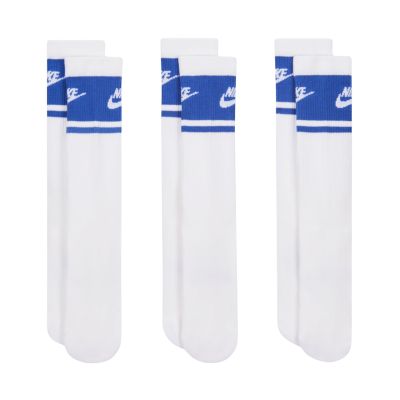Nike Everyday Elevated Crew Socks 3 Pairs White and Blue IM7949 904