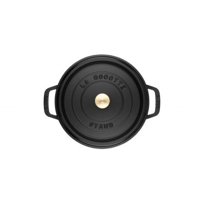 4. Staub Round Cast Iron Pot – Black, 2.2 L
