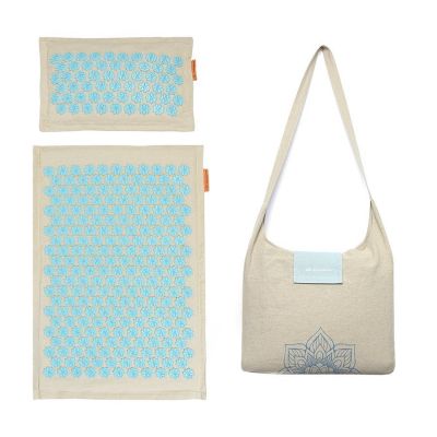 Acupressure mat + pillow SMJ sport YG009 Premium Eco (linen coconut buckwheat)