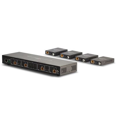5. Lindy 38328 AV Extender AV Transmitter and Receiver Black
